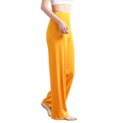 China Super Quality Anti-Static Equipments Women Fashion Printed Casual Flare Pants Yoga Dance Casual Sports Wide Leg Pants for sale