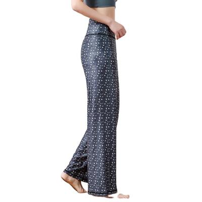 China Antistatic Super Quality Womens Micro Boho Pants Printed Flare Pants High Waist Fashion Gaiters for sale