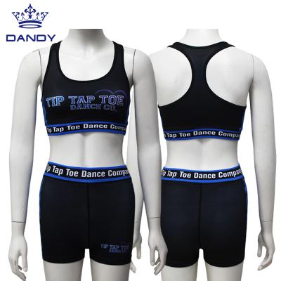 China Breathable Comfortable Quick Dry Soft Touch Skin Touch Sublimation Practice Wear Custom Cheer Shorts Set Cheap Cheerleading Uniforms for sale