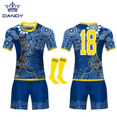 China Antibacterial high quality custom made mens rugby uniforms sublimation oem rugby kits rugby shirts tank top for sale