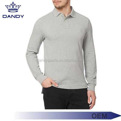 China OEM Factory Apparel China Apparel OEM Men's Polo Shirts 100% Custom Sport Long Sleeve Polo Shirt for sale