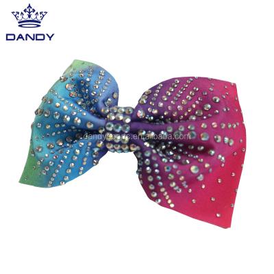 China Fashion OEM Elegant Factory Custom Metallic Material Cheerleading Hair Bow for sale