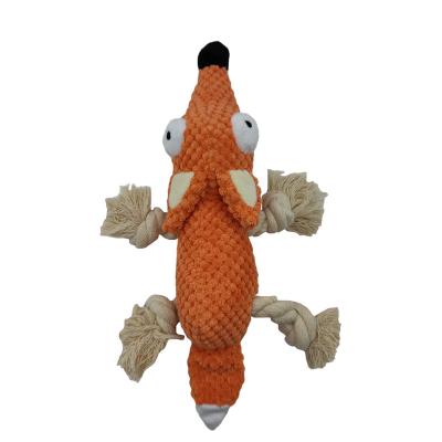 China Wholesale Popular Customizable Pet Toy Gift Big Eyed Fox Interactive Squeak Plush Toy Pet Bored Companion Cat and Dog Chew Plush Toy for sale