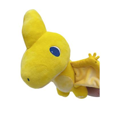 China New Arrival Economical Soft Cotton Pterosaur Yellow Plush Cutie Modern Design Plush Fat Resting Pterosaur Dolls for sale