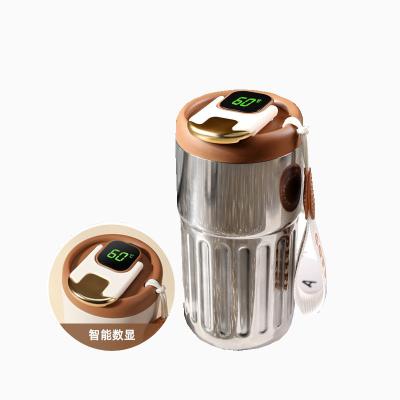 China PORTABLE Vacuum Insulated 316 Stainless Steel Coffee Water Cup Mug 316 Stainless Steel Leak Proof Temperature Display Smart Travel Mug for sale