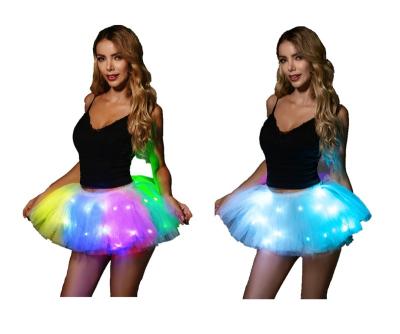 China Dress Up SHINYOU Hot Selling Luminous Adult Tutu Skirt With Smart Solid LED Light For Stage Performance for sale