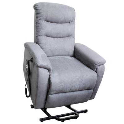 China Extendable Stand Up Riser Fabric Daul Motors Lift Recliner Chair for sale