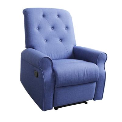 China Hot Selling Blue Sofa Fabric Easy Push Back Single Recliner Chair (Height) Adjustable for sale