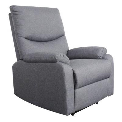 China Traditional Contemporary Gray Canvas Fabric House Recliner Push Back Recliner Chair for sale