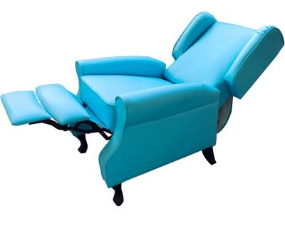 China Blue Massage Wingback High Push Back Recliner Chair for sale