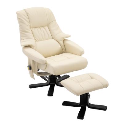 China New Design Adjustable Modern PU Material Manual Swivel RV (Height) Recliner Chair With Stool for sale