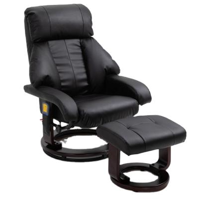 China Hot Selling PU Material Half Swivel RV Manual Recliner Chair (Height) Adjustable With Stool for sale