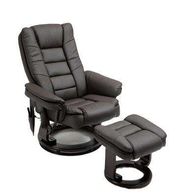 China PU Adjustable Modern Cover Style Manual Recliner (Height) Chair With Footool for sale