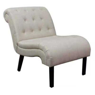 China Modern White Fabric Button Tufted Chaise Longue For Living Room for sale