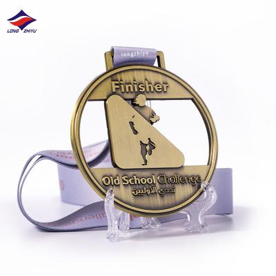 China Europe Shenzhen Longzhiyu 15 Years Manufacturer Inexpensive Design Sports Metal Medal Free Unique Marathon Design for sale