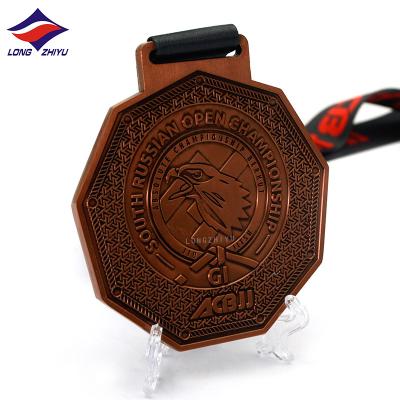 China Europe Longzhiyu 15 Years Manufacturer Metal Opens Medal Of Honor Medal Award Marathon Custom Medals for sale