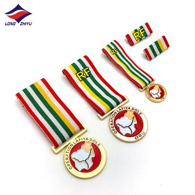 China Europe Longzhiyu 14 years of honor style wholesale cheap military medal manufacturer custom reproduction medaliion military medals china for sale