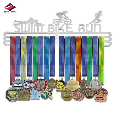 China Europe Longzhiyu 15 Years Manufacturer Gym Medal Rack Stainless Steel Sports Medal Running Medal Display Hanger for sale