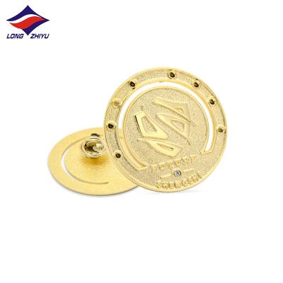 China Professional Europe Longzhiyu 14years Porcelain Metal Lapel Pins Manufacturer Customized Jewelry Pins Gold Pin Badges for sale