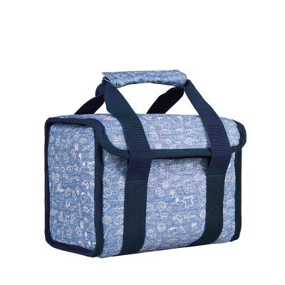 China Factory Customized Oxford Cloth Reusable Denim Aluminum Foil Thick Working Portable Meal Student Picnic Lunch Bag for sale