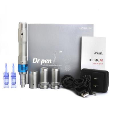 China Dr Pen Ultima A6 Electric Microneedle Roller For Lips 1/3/7/9/12/24/36/42/nano Needles for sale