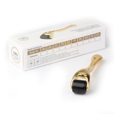 China Home NO Plugs Type 540-pin Derma Roller with Gold Color Handles Skin Rejuvenation for sale