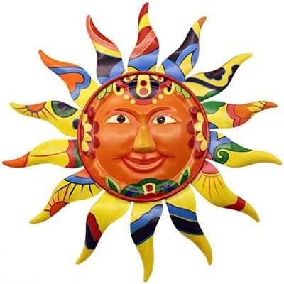 China Country Metal Sun Wall Art Decor Hanging for Indoor Outdoor Garden Decoration for sale