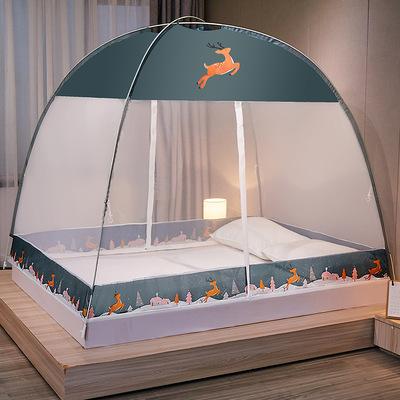 China Environmental Friendly Collapsible Automatic Installation Yurt Mosquito Nets Insect Pop Up Tent Curtains For Beds Bedroom Decor for sale