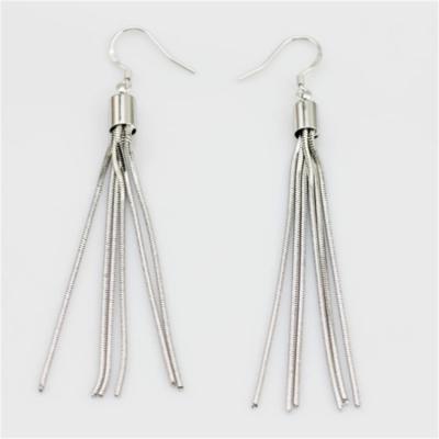 China Exaggerated Women's Three Line Of Temperament Fashion Tassel Earrings Fashionable Korean Jewelry Long Earrings for sale