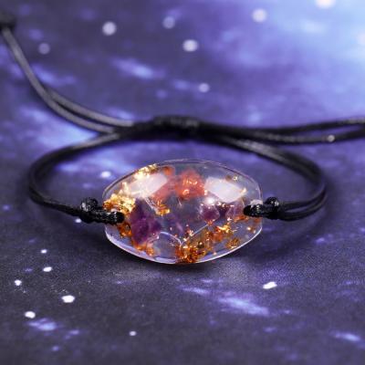 China Environmental Friendly Melting Stone Eliminate Eegative Energy Natural Energy Crystal Chamilia Bracelet Energy Converter Reiki Orgonite Bracelet for sale