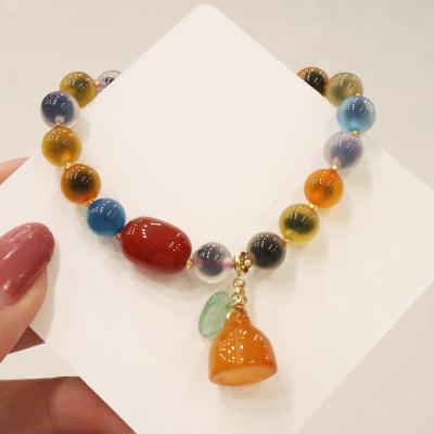 China Natural Gemstone Environmental Friendly Jade Beads Lucky Bracelets For Women for sale