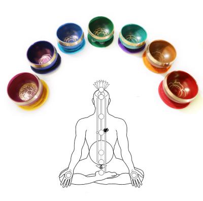 China Wholesale High Quality India Singing Bowls Healing 7 Chakra Set Tibetan Singing Bowls for sale