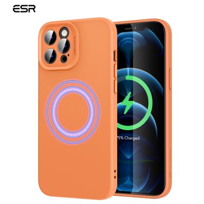 China Support Wireless Charging ESR Supports Silicone Wireless Charging Case For iPhone 13/12 With Magnetic HaloLock Ring for sale