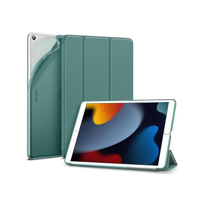 China Ultra Thin Tpu Case ESR Selling Best Applicable To 2021/2020/2019 Protective Shell TPU+PU Material Tablet Case For iPad 10.2 Inch Back Cover for sale