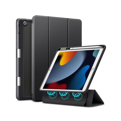 China Quality Lightweight Shockproof Anti-fall ESR Front PU Removable Cover With Back And PC Pencil Slot Tablet Cove For iPad 7 Case 8 9 for sale