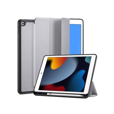 China 2021 New Magnetic Stand Auto-sleep Original With Pencil Holder TPU Rubberized Coating Shockproof Flexible Tablet Case For iPad 10.2 Inch Back Cover for sale