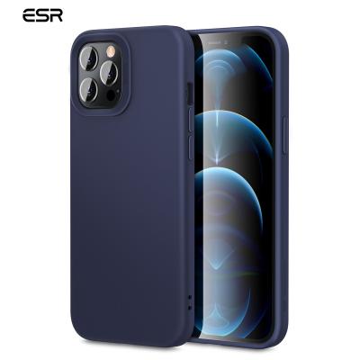 China Support Radio Charging Soft ESR Cloud Silicone For iPhone 12 Mini Case Cloth Inside Good Comfort for sale