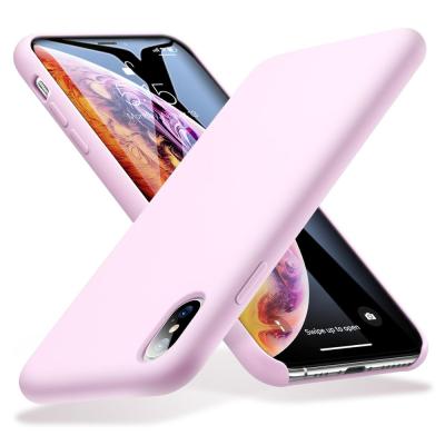 China Liquid Gel Silicone Rubber Soft Microfiber ESR Color Hooray Soft Case For iPhone Xs/X Silicone Liquid Gel Rubber Soft Case For iPhone Xs/X for sale