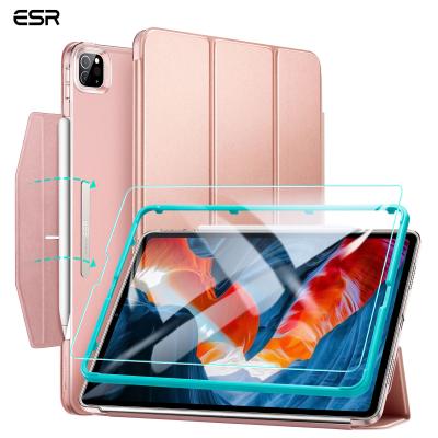 China Reliable Auto Sleep/Wake Tablet Case & Screen Protector Triple Hooray ESR Package For iPad Pro Hard PC 12.9 2021 Back Cover Case for sale