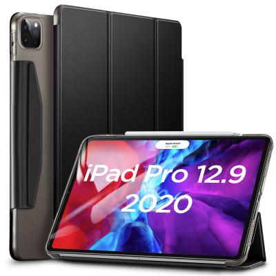 China Reliable Auto Triple Hooray Sleep/Wake ESR Smart Case For iPad Pro 12.9 2020 Lightweight Stand Case With Clasp Auto Sleep/Wake Case for sale