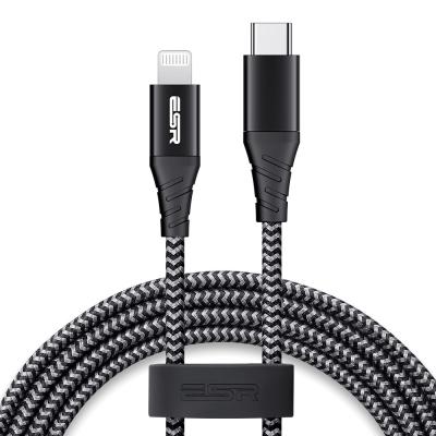 China High Speed ​​Data Charging ESR 3.3ft/1m MFi USB-C to Lightning PD Charging Cable for sale