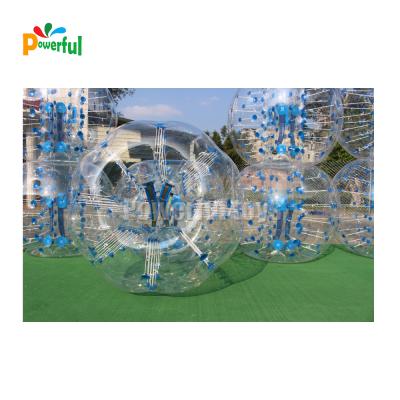 China Buy inflatable tpu zorbing ball bubble bumper ball with blue dot for sale