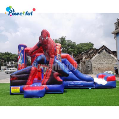 China 21.3 feet jumper combo bounce and slide spiderman inflatable bouncer house for sale