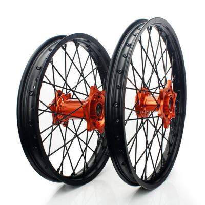 China 7116 Aluminum Electric Dirt Bike Wheels 19 Inch Motorcycle Spoke Wheels For KTM E-Tour for sale