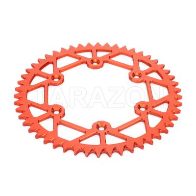 China T6 POWERPARTS 50T Aluminum Motorcycle Rear Aluminum Sprocket 7075 For KTM for sale