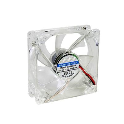 China Low Noise Computer Case 12v 80mm Fan Led PC Case Air DC Fans Cooling Brushless Maker for sale