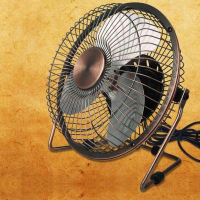 China Cooling Able 4 6 Inch Mini Metal USB Fan Portable Portable USB Fan Charging Desktop Fans for sale