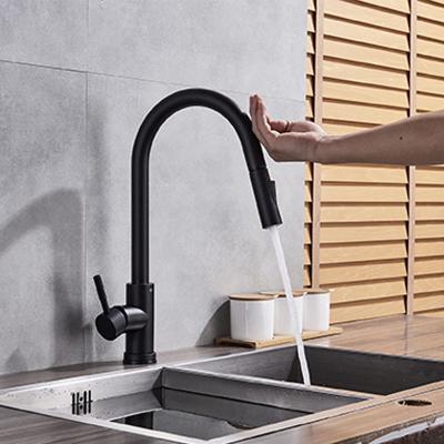 China Sense Faucets Stainless Steel Induction Touch Kitchen Faucet Pull Out Sprayer Sink Mixer Tap for sale