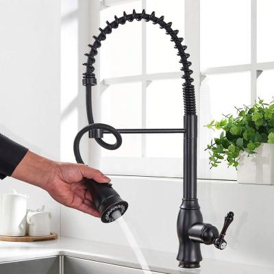 China Contemporary New Products 2019 Hot Sale Kitchen Single Handle Deck Mounted 2 Function Shower Spout Pull Out GLOBE Kitchen Faucet Faucet for sale