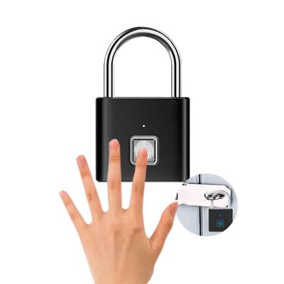 China Waterproof Hot Selling Fingerprint Lock Smart Cr Plated Zinc Alloy Padlock With Low Price for sale